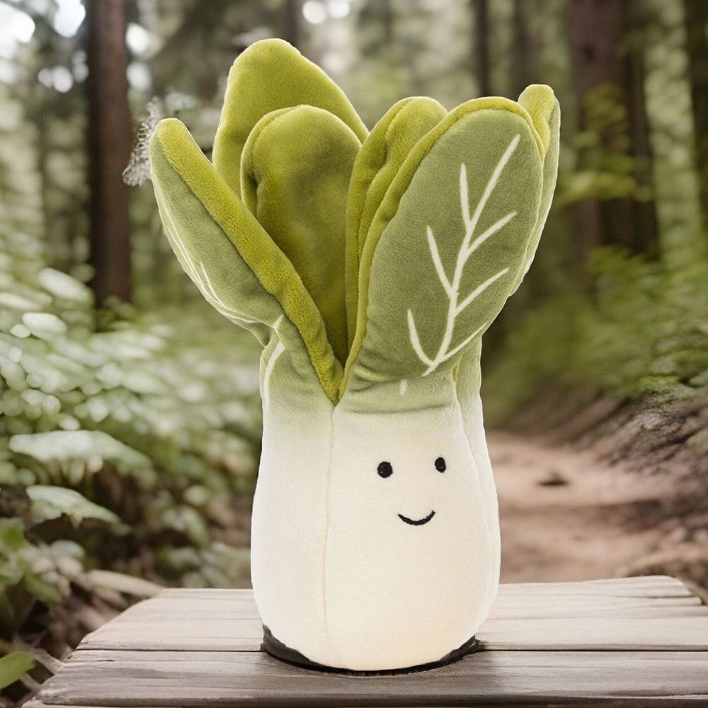 Jellycat Vivacious Bok Choy Plush Vegetable White & Green NWT 8" Veggie Lovey